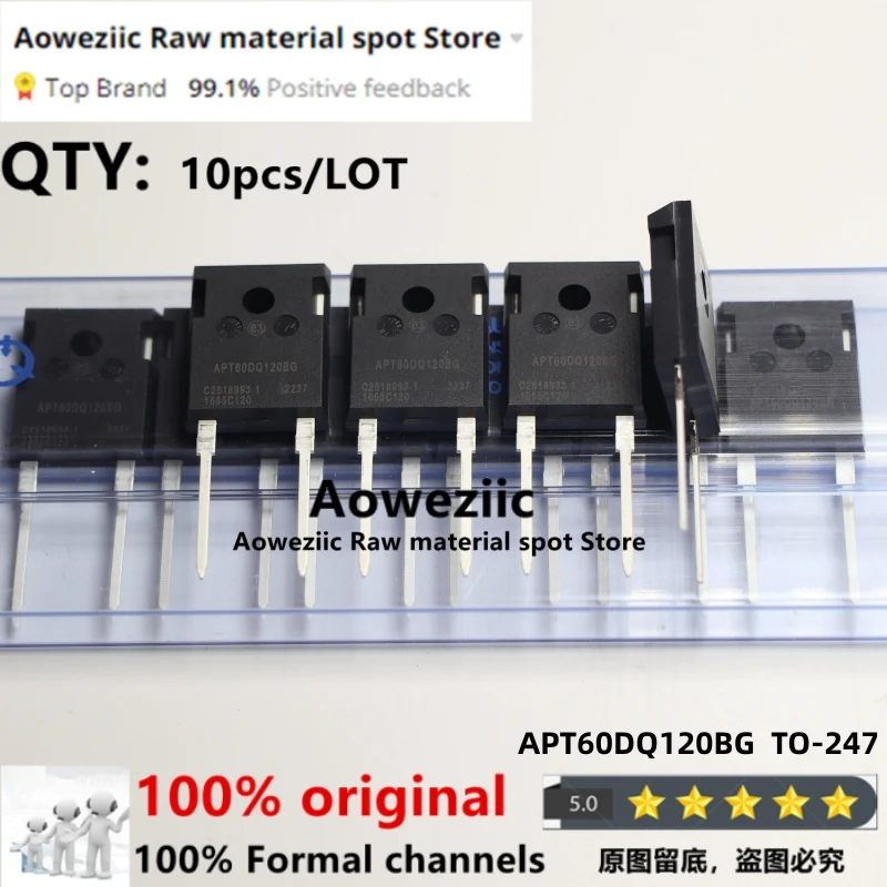Aoweziic-Diode de récupération rapide, Original importé, APT60DQ60BG, APT60DQ60, APT60DQ120BG, APT60DQ120, TO-2021, 60 A, 600V sous V, 100, 247, Nouveau