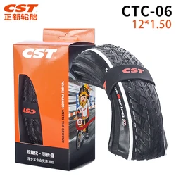 CST 12inch Bicycle Tire 12*1.50 40-203 GT Type Racing 120TPI Kids Balance  Folding  Bike Tire Inner Tube Cycling  Tyres