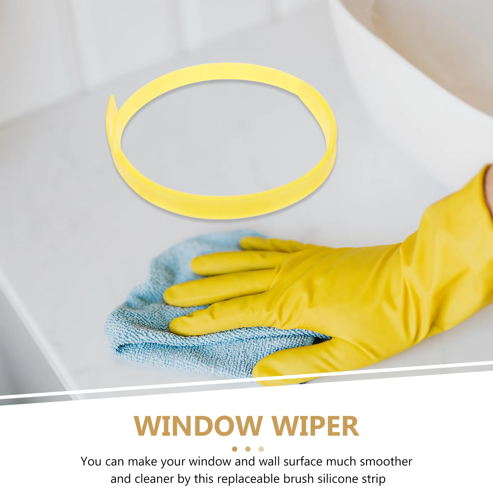 Bande de raclette en Silicone sûre et Durable, brosse de remplacement d'essuie-glace pour le verre, manipulation facile, tête de nettoyage domestique