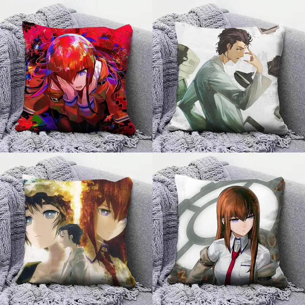 

Steins;Gate Anime Girl Pillow Covers, Home Sofa Cushion Covers and Aecorative Custom