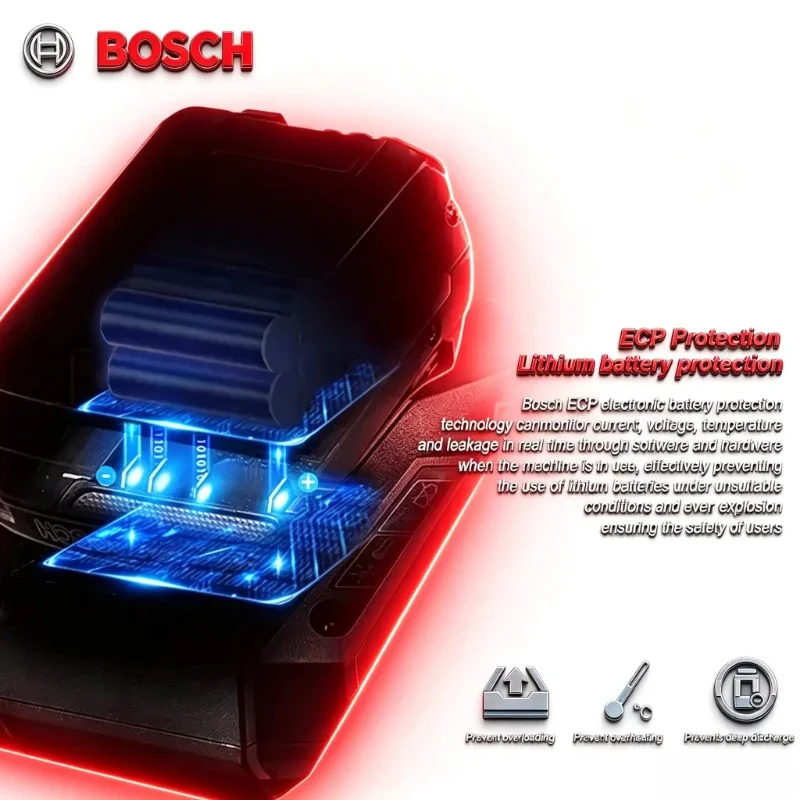 New Original BOSCH 18V Lithium Battery GBA18V 6.0 High Capacity Power Pack for Bosch Cordless Drill Grinder Impact Wrench Tools.