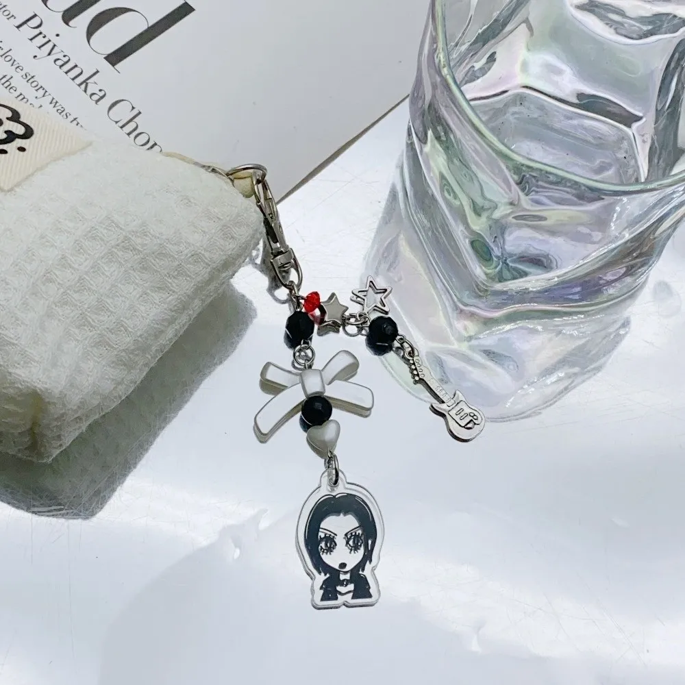NANA Anime Hachi Comic Matching Anime Keychain Y2K Style Sweet Strawberry Keychain Cool Dark Matching Keychains Couple Jewelry