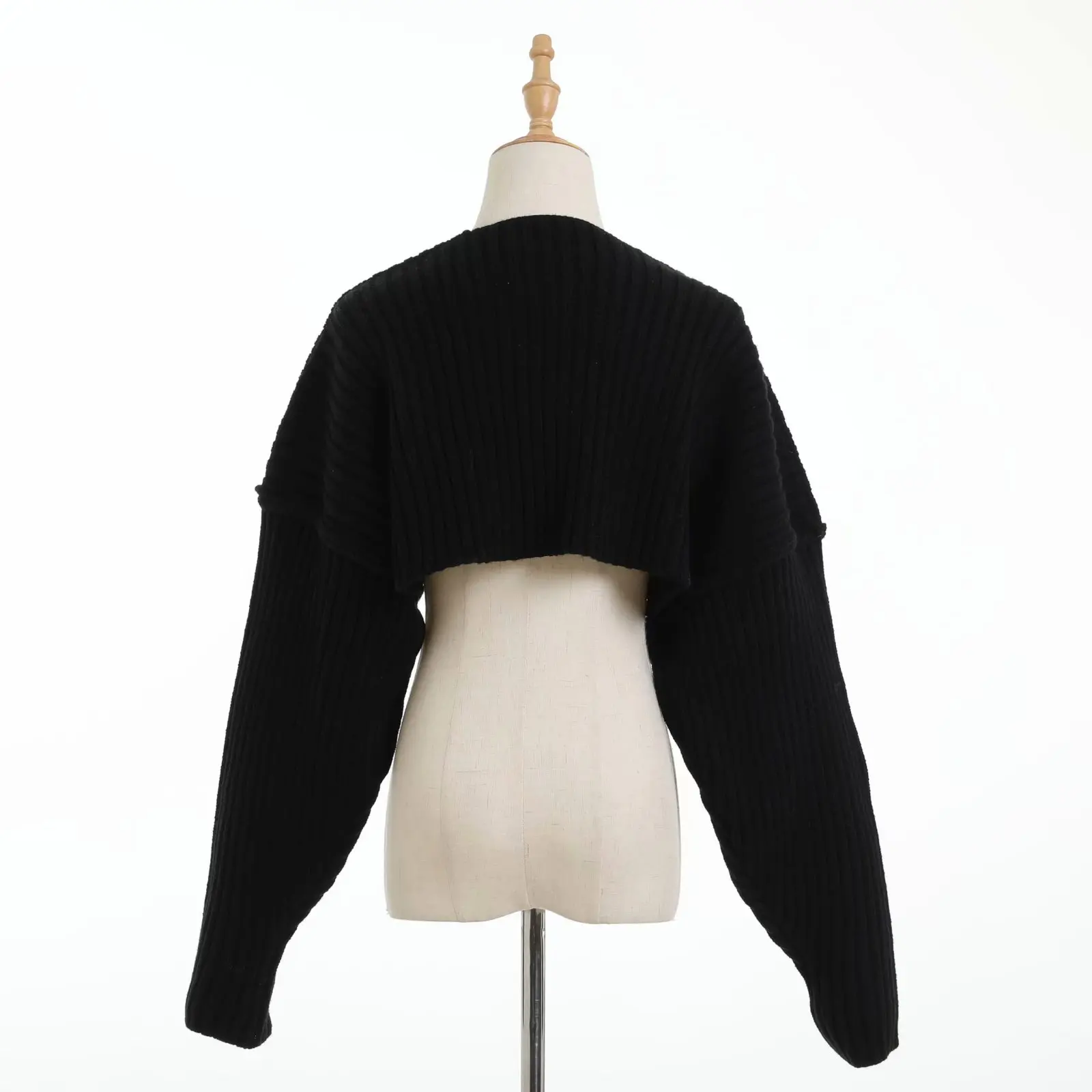 Sexy cropped cardigan knitted short cardigan sweaters for women fashion cute tops korean style long sleeve top batwing sleeve