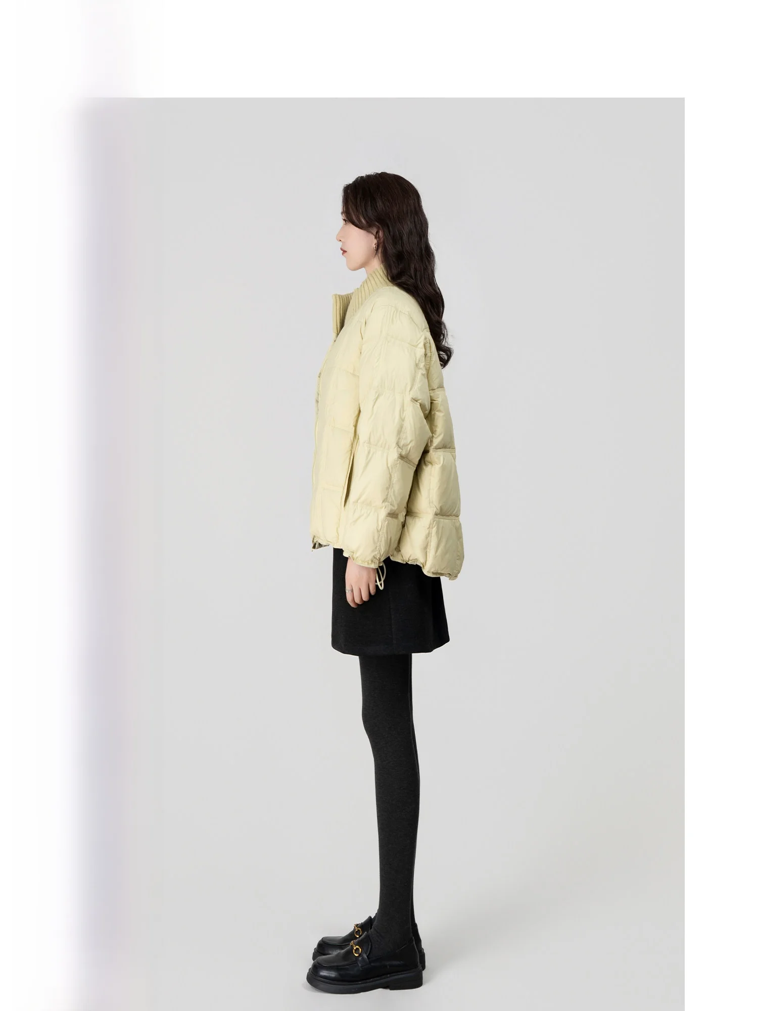 

Утепленная женская пуховая куртка Wavy Egg в корейском стиле, повседневная, свободного кроя, с длинными рукавами, теплая зимняя верхняя одежда