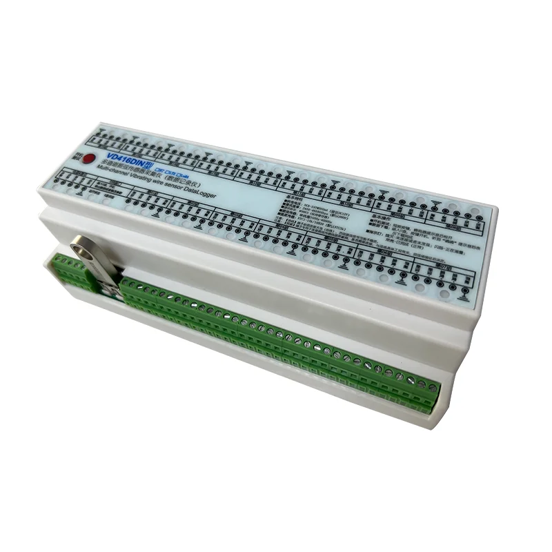 VD416 Multi-channel Vibrating Wire Acquisition Instrument Frequency Temperature 485 Communication USB Output Track Installation