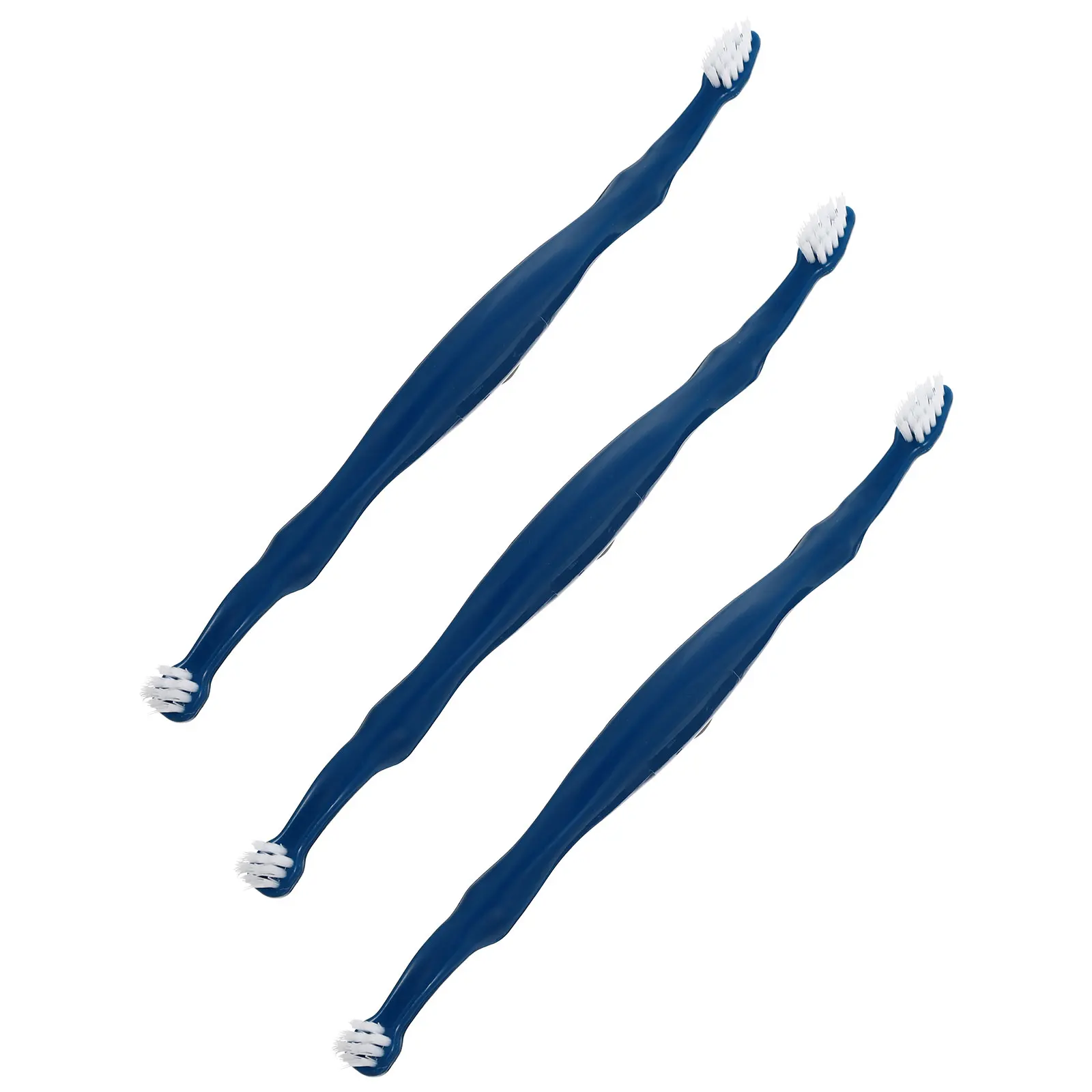 

3Pcs Pet Toothbrush Double-End Dog Teeth Cleaning Brush Anti-Slip Handle Soft Bristles Suitable for Most Pets Oral Care Supplies