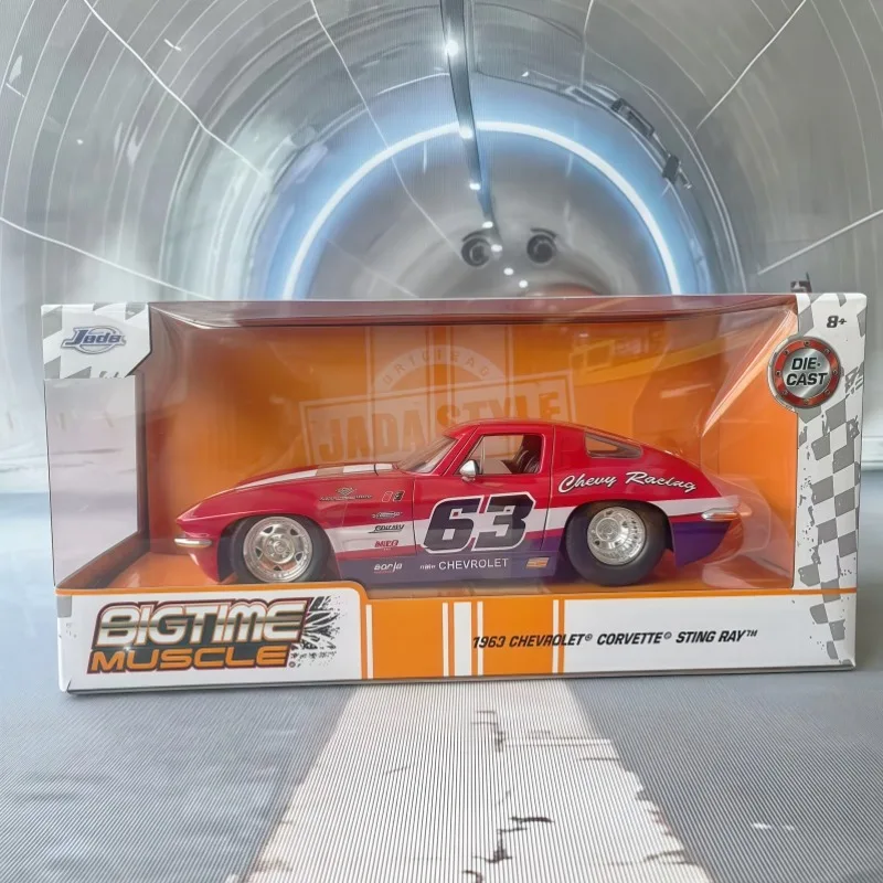 1:24 جادا 1966 شيفروليه كورفيت مقياس نموذج سيارة هدية عيد ميلاد