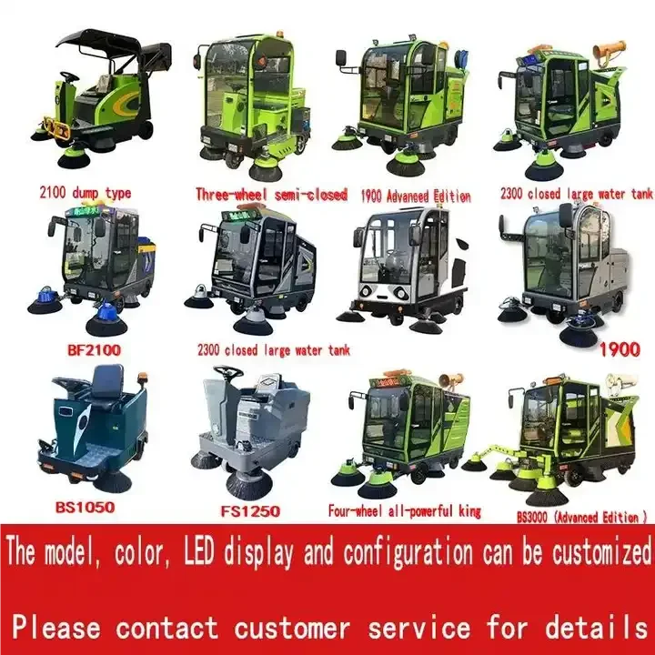 Multifunctional Street Road Sweeper Machine Large Driving Outdoor Vacuum Cleaning Machine