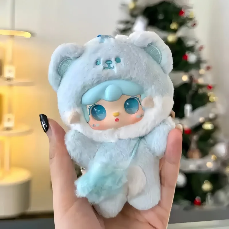 Boneka Beruang Yooki Bite Size Asli Seri IV Blind Box, Boneka Kejutan Lucu, Mainan Trendi, Koleksi Figur Hewan Boneka Lembut