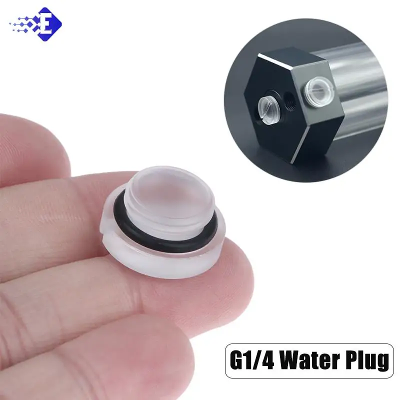 1-4pcs Frosted G1/4 Water Plug Matte Acrylic Water Stop Lock Seal Button Hand Twisting Water Cooling Fitting MOD Torque