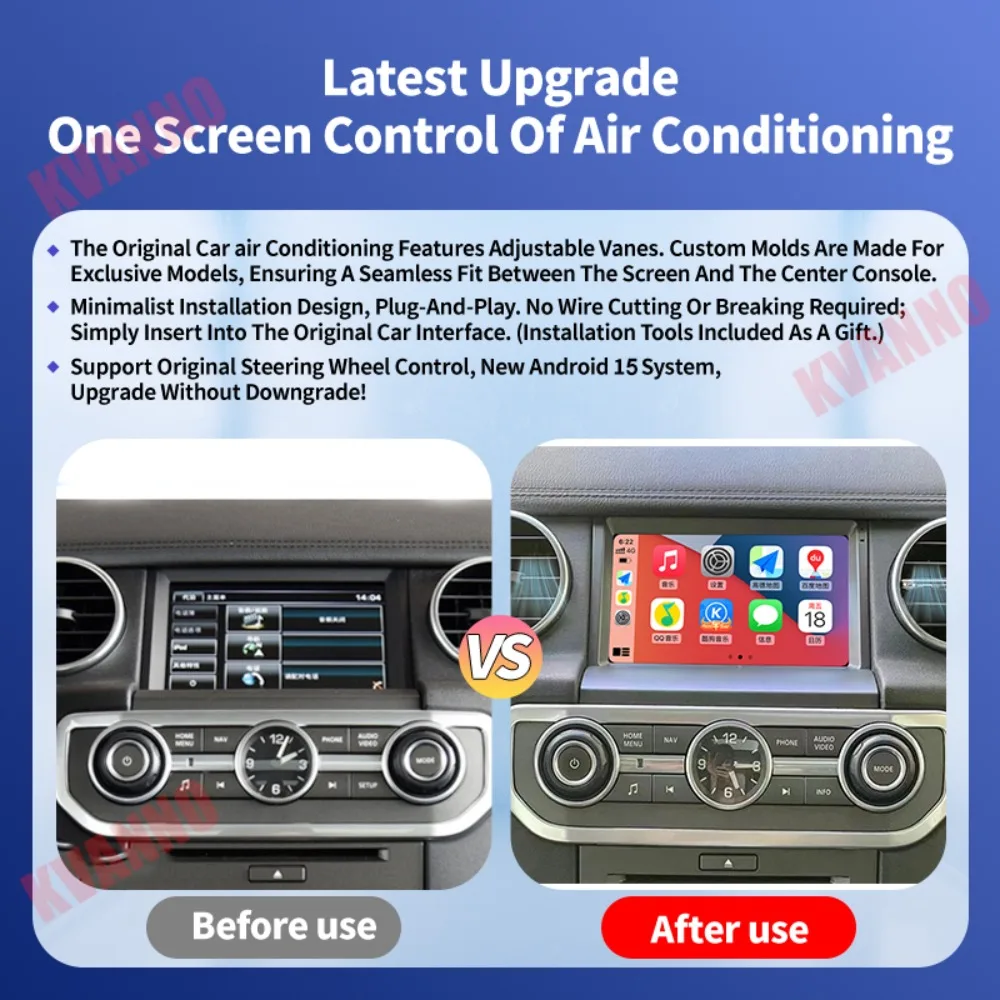 7 Inch Android15 Auto For Land Rover Discovery 4 LR4 Spotr 2009-2017 Central Control Screen Multimedia Player Original car style