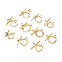 4 Sets Stainless Steel Irregular OT Clasps Bracelet Toggle Clasp Connectors for DIY Bracelet Necklace Jewelry Making Wholesale