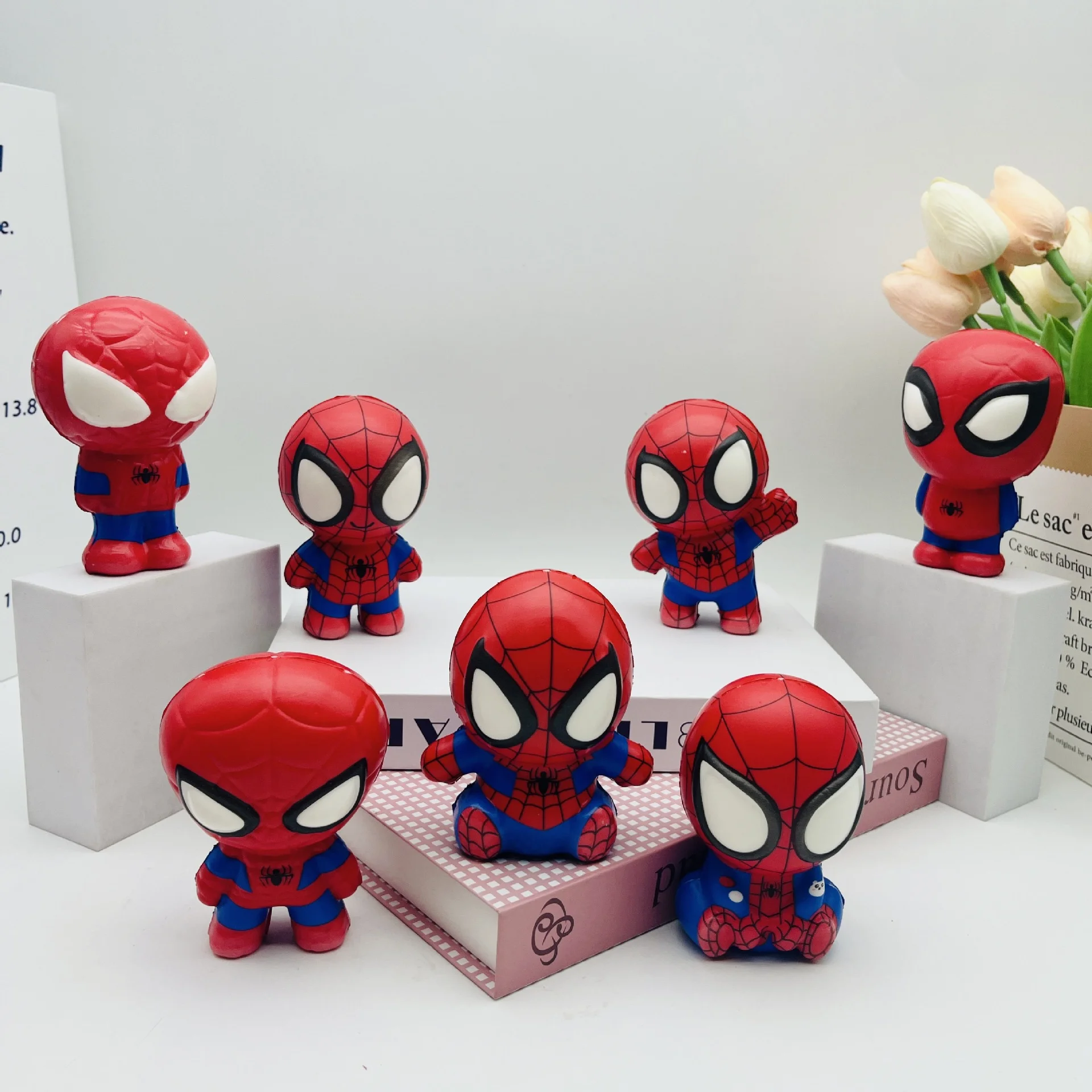 Bestseller Spider-Man Squishy Spielzeug, PU Langsam Aufsteigendes Stressabbau-Quetschspielzeug, Anime-Ornament, Fidget Toy Knisternde Squishies – Detail 7