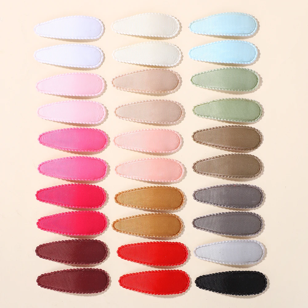 

80PCS Waterdrop Hair BB Clips for Girls Cute Fuzzy Felt Cloth Alloy Hair Clips Kids Headdress Random Colors Hair Bangs Accessory