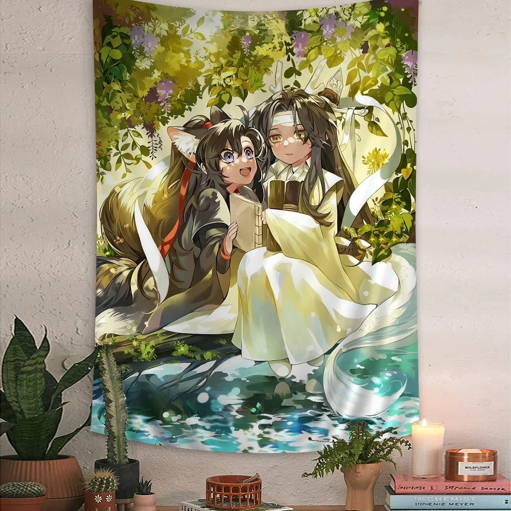 Heaven Official’s Blessing Xie Lian Hua Cheng Colorful Tapestry Wall Hanging Bohemian Wall Tapestries Mandala Wall Art Decor