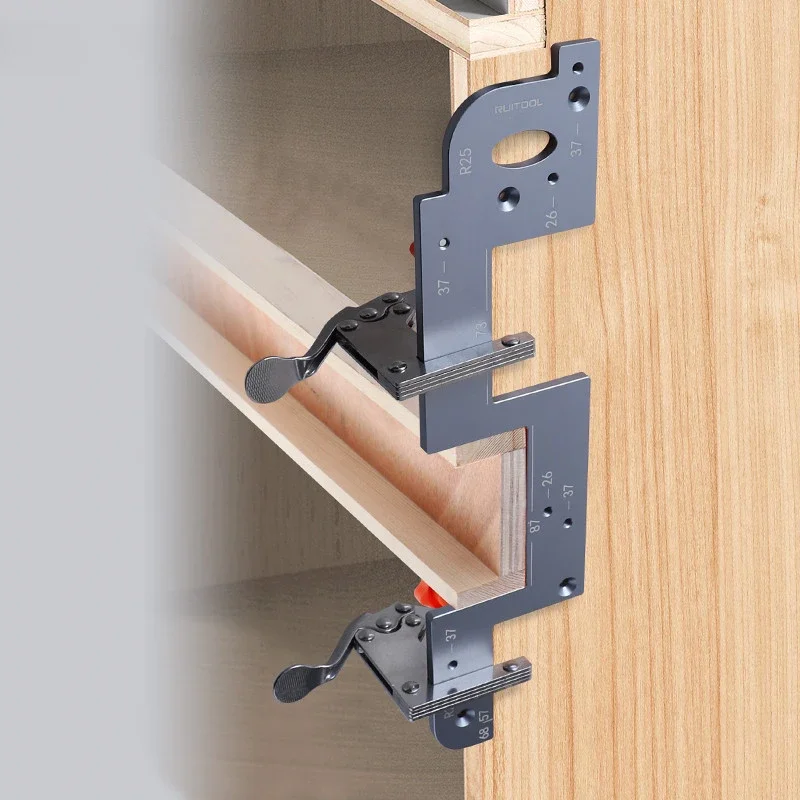 

No Need for Handle Slotting Mold Aluminum Alloy Arc Repair Grinding Tool Wardrobe Handle Woodworking Slotting Auxiliary Locator