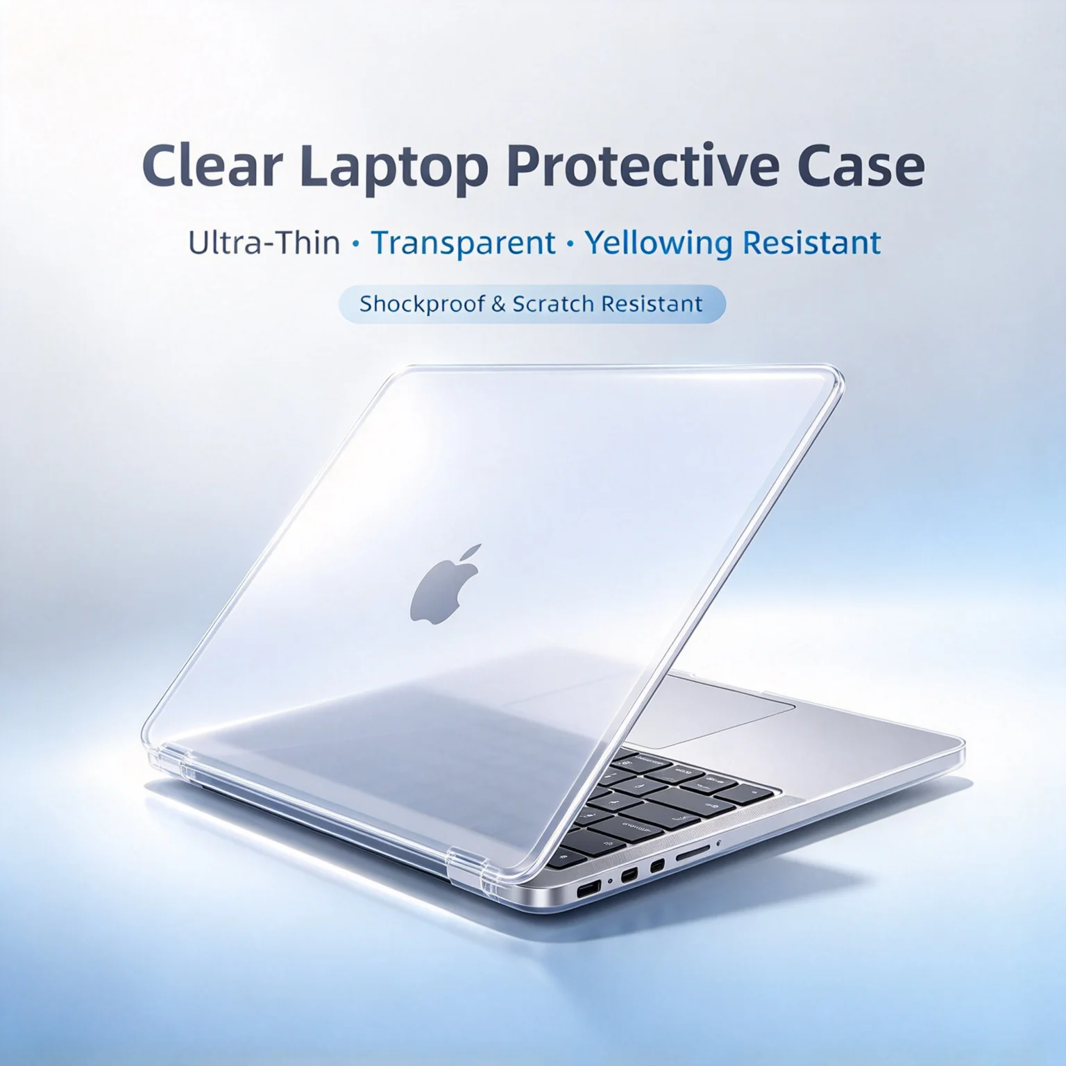 Clear Hard Case For MacBook Neo Crystal Transparent Shockproof Laptop Protective Cover Anti-Yellow Scratch Resistant Shell