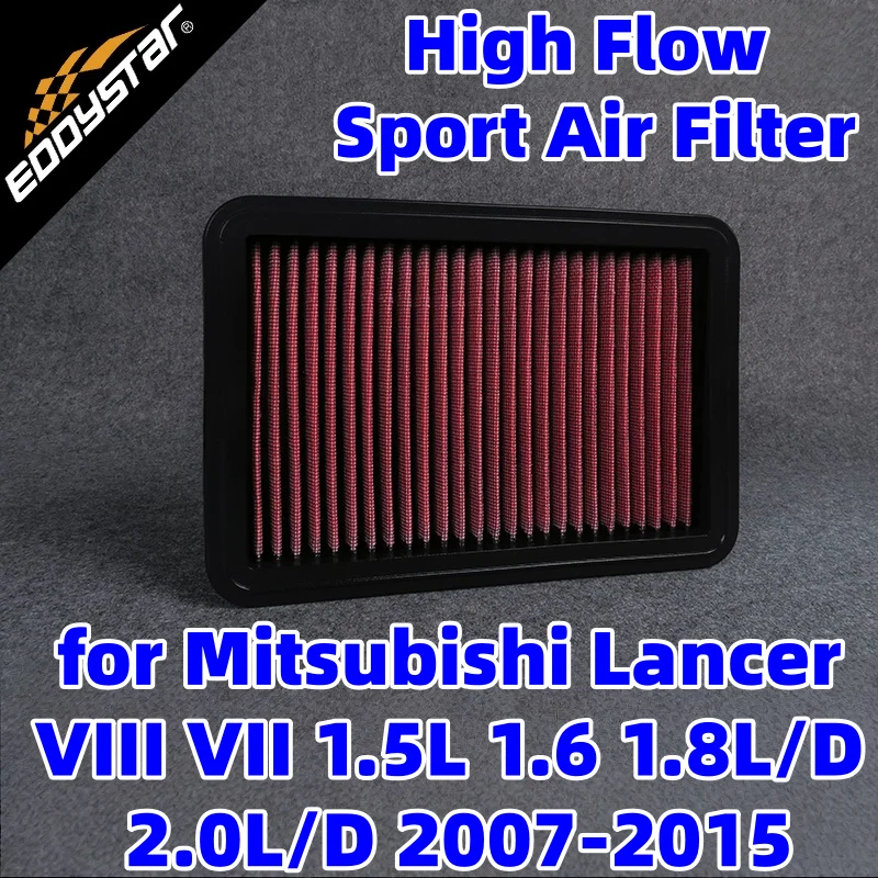 

Спортивный воздушный фильтр с высоким расходом для Mitsubishi Lancer VIII VII 1,5 л 1,6 1,8 л/D 2,0 л/D 2007-2015, моющиеся гоночные впускные фильтры