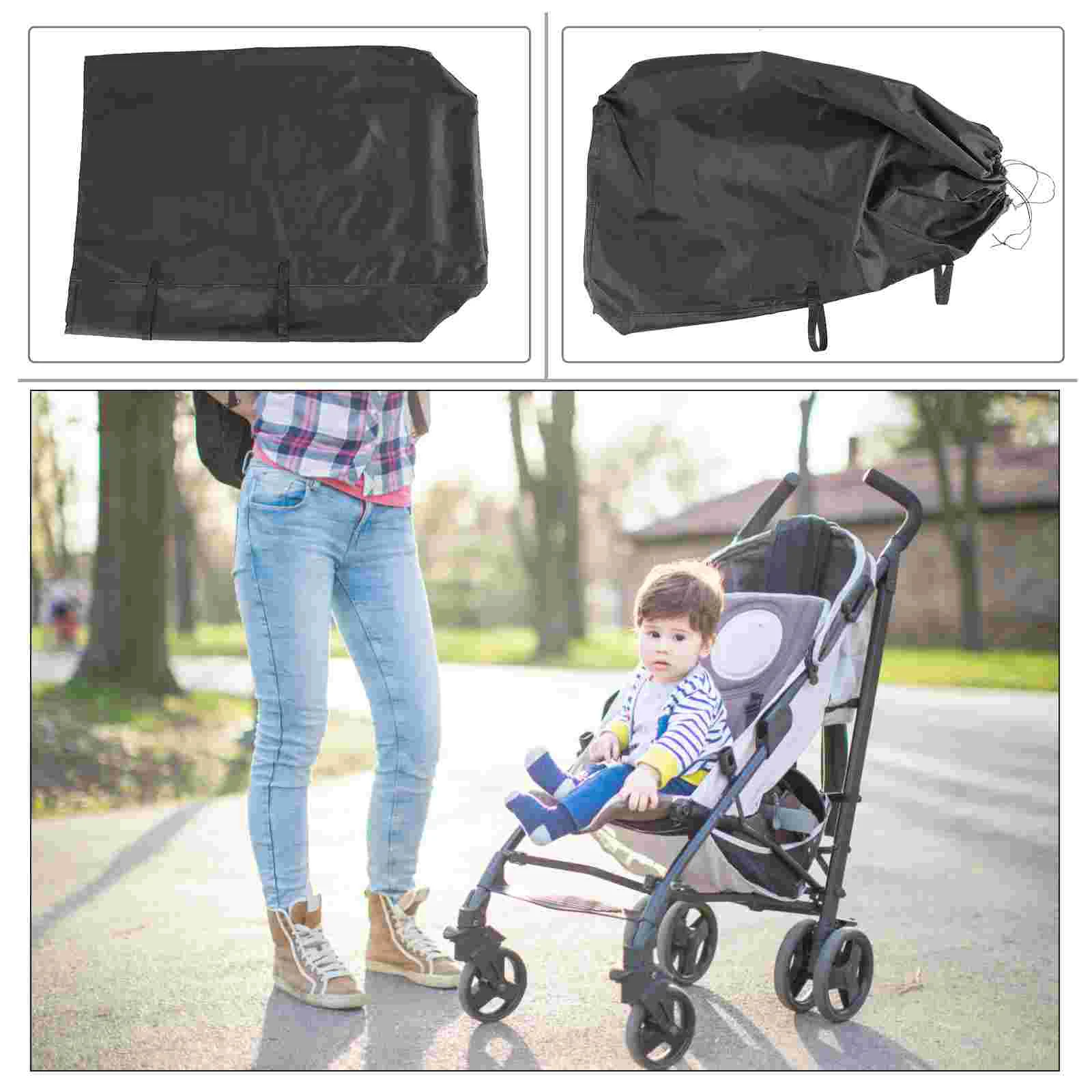 Infant Car Seat Stroller Storage Bag Travel for Airplane Foldable Carseat Black Pouch Baby