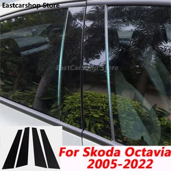 For Skoda Octavia A8 Pro A7 A5 2021 2020 2005-2019 Car B C Strip Door Window Middle Column Trim Protection PC Sticker Accessorie