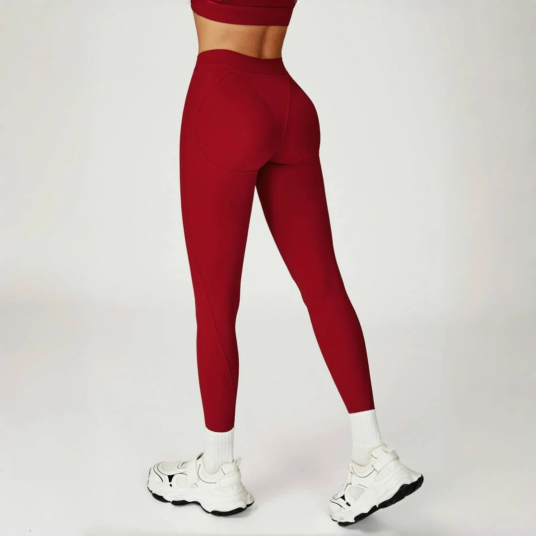 

Новые штаны для йоги, спортивные штаны для фитнеса с высокой талией, персиковые, облегающие, дышащие, быстросохнущие, женские брюки для бега на открытом воздухе, велоспорта, тренажерного зала, йоги