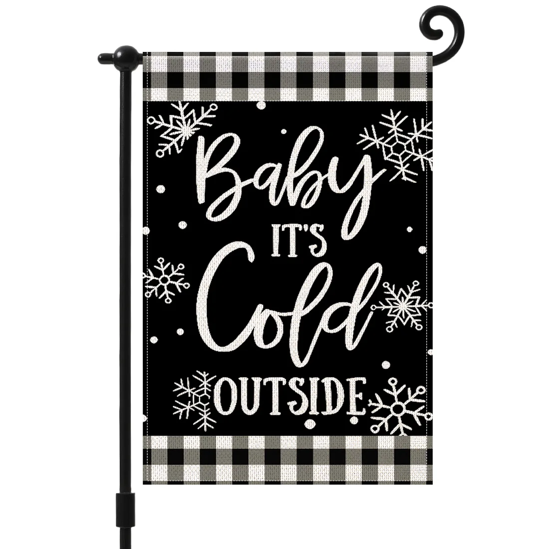 Winter snowflakesGarden Flag 12x18 Inch Double Sided for Courtyard Outdoor Welcome Flag Decoration (Excluding flagpole)