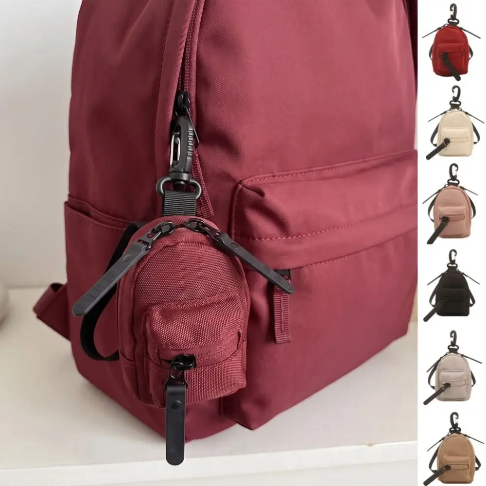 Fashion Colorful Mini Backpack Coin Purse Harajuku Cute Mini Canvas Wallet Korean Style Casual Canvas Coin Bag Male