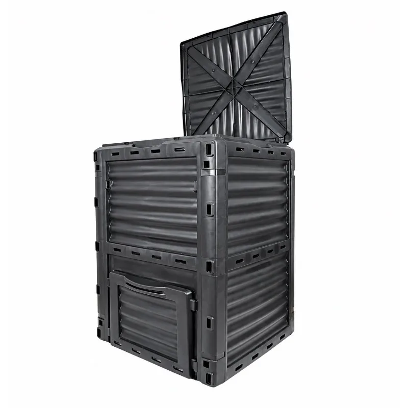 300-Liter large outdoor compost bin, home garden composter for leaves and kitchen waste, containing EM fermentation