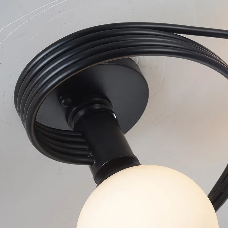 

American led ceiling lamp living room light in the bedroom restaurant creative wrought iron children's lamps lighting