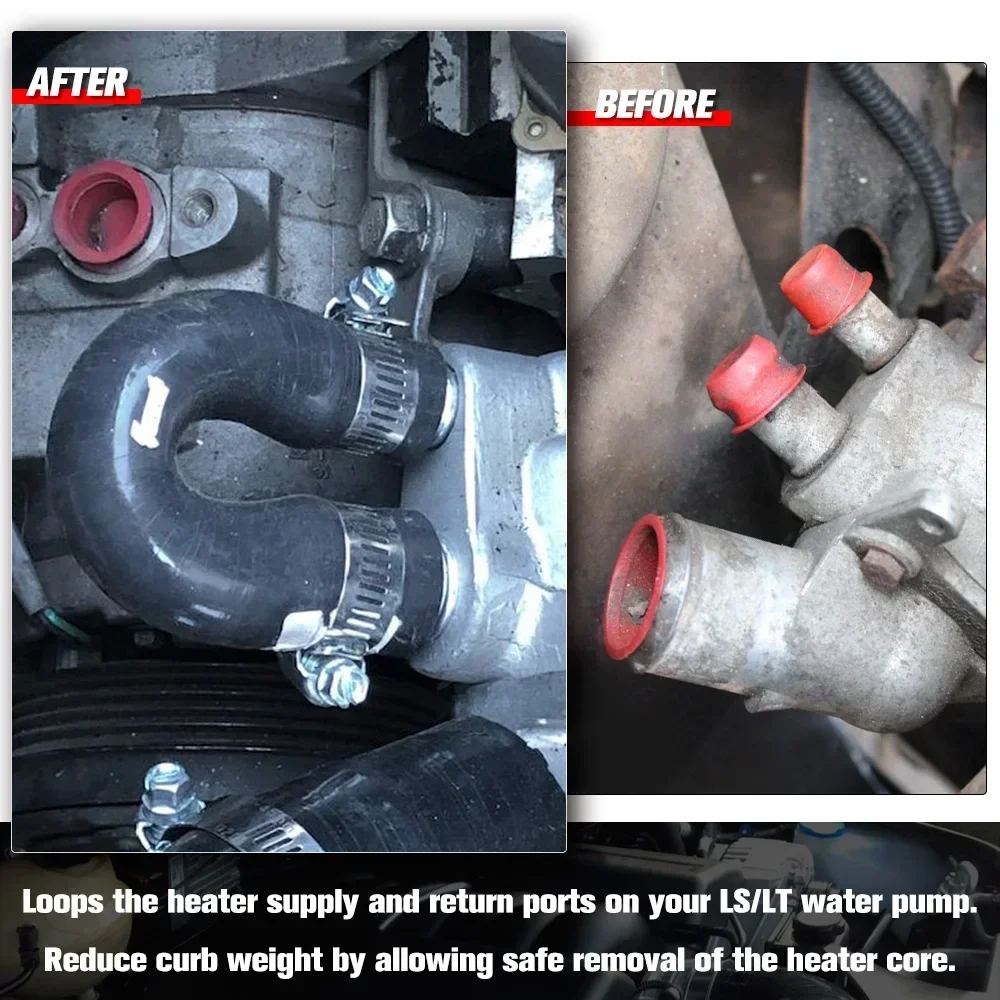 Heater Core Bypass Hose Coolant Crossover For 98-up GM Chevy Pontiac  551699 LSX LS1 LS2 LS3 LS6 LS7 LM7 LT1 LT4 LQ4 LQ9