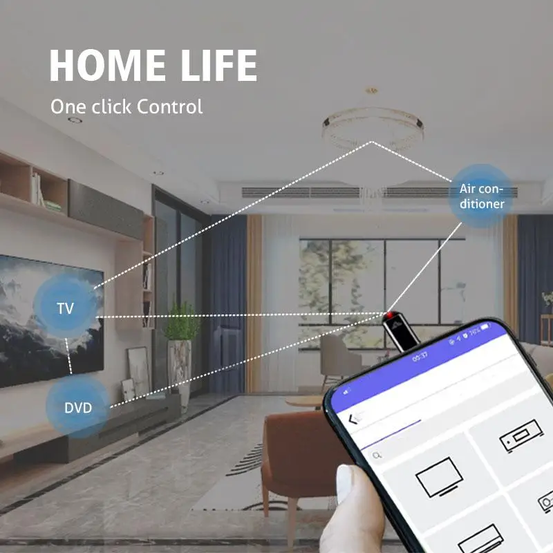 Mini Smartphone IR Remote Controller Adapter for iOS Android Lightning Type C Micro USB Infrared Mobile Phone Remote Control