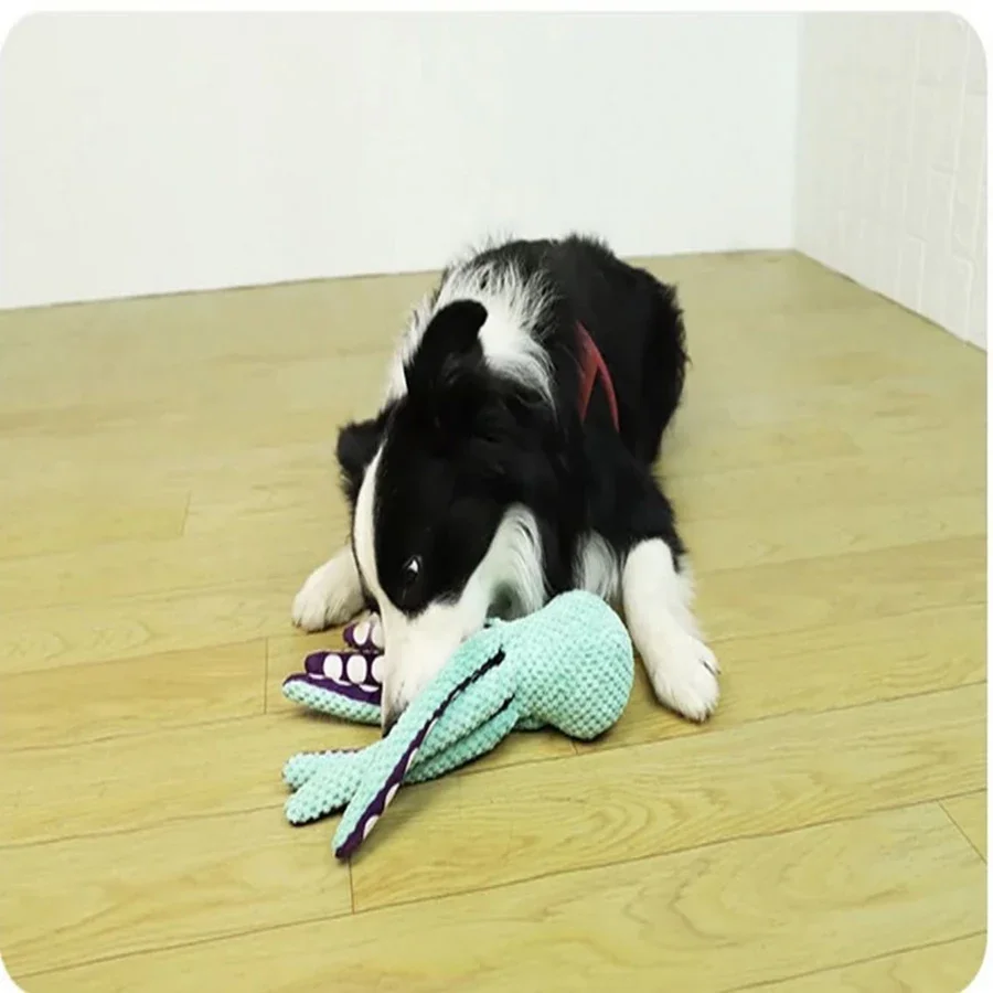 

Pet plush octopus toy interactive sound anti demolition home large and small dog boredom companion dog toy