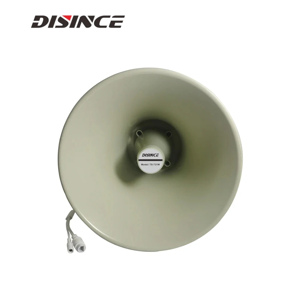 30W IP Horn Loudspeakers Powered by POE Dust/Waterproof Built-in Amplifier Network RJ45 IP Audio Endpoints