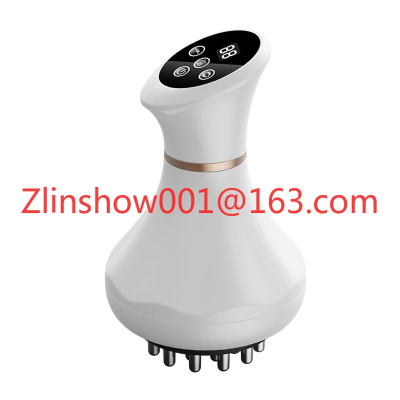 PK690 Electric Meridian Brush Mini Portable Gua Sha Device Heating Vibrating Massager Home Full-Body Cupping Device