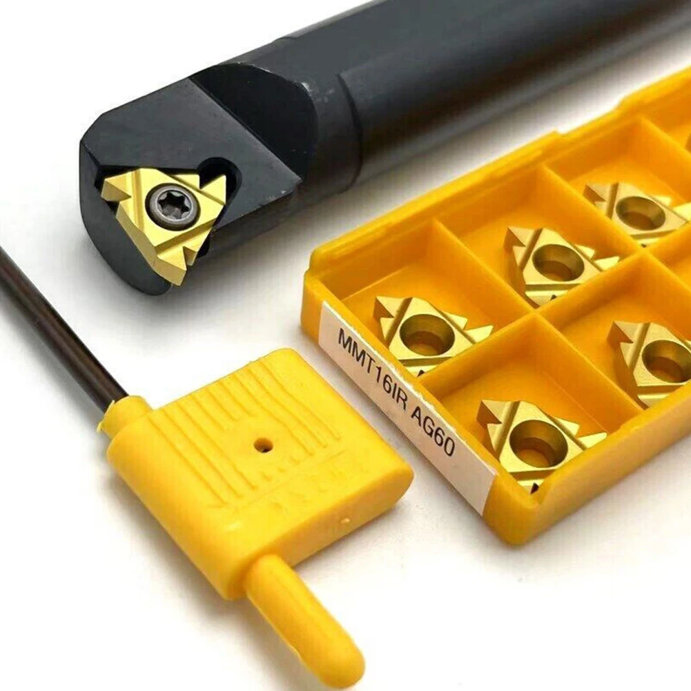 

1 комплект SNR0016Q16 держатель токарного инструмента 16 мм 5/8 дюйма токарный станок с ЧПУ с внутренней резьбой и 10 шт. 16IR AG60 токарный инструмент