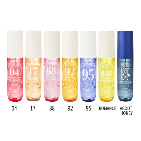 90ML 향수 바디 향수 미스트 헤어 바디 스프레이 향수 모이스춰 라이징 스킨 뷰티 히스 상쾌한 7 스타일 선물