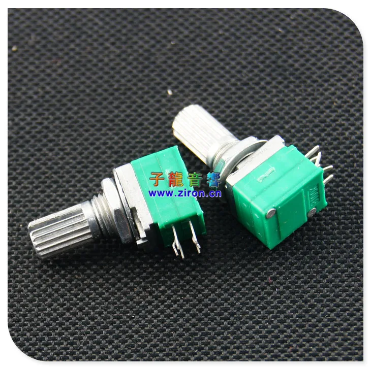 Plastic-encapsulated Metal Shaft B50K B100K Double Potentiometer Power Amplifier Potentiometer Audio