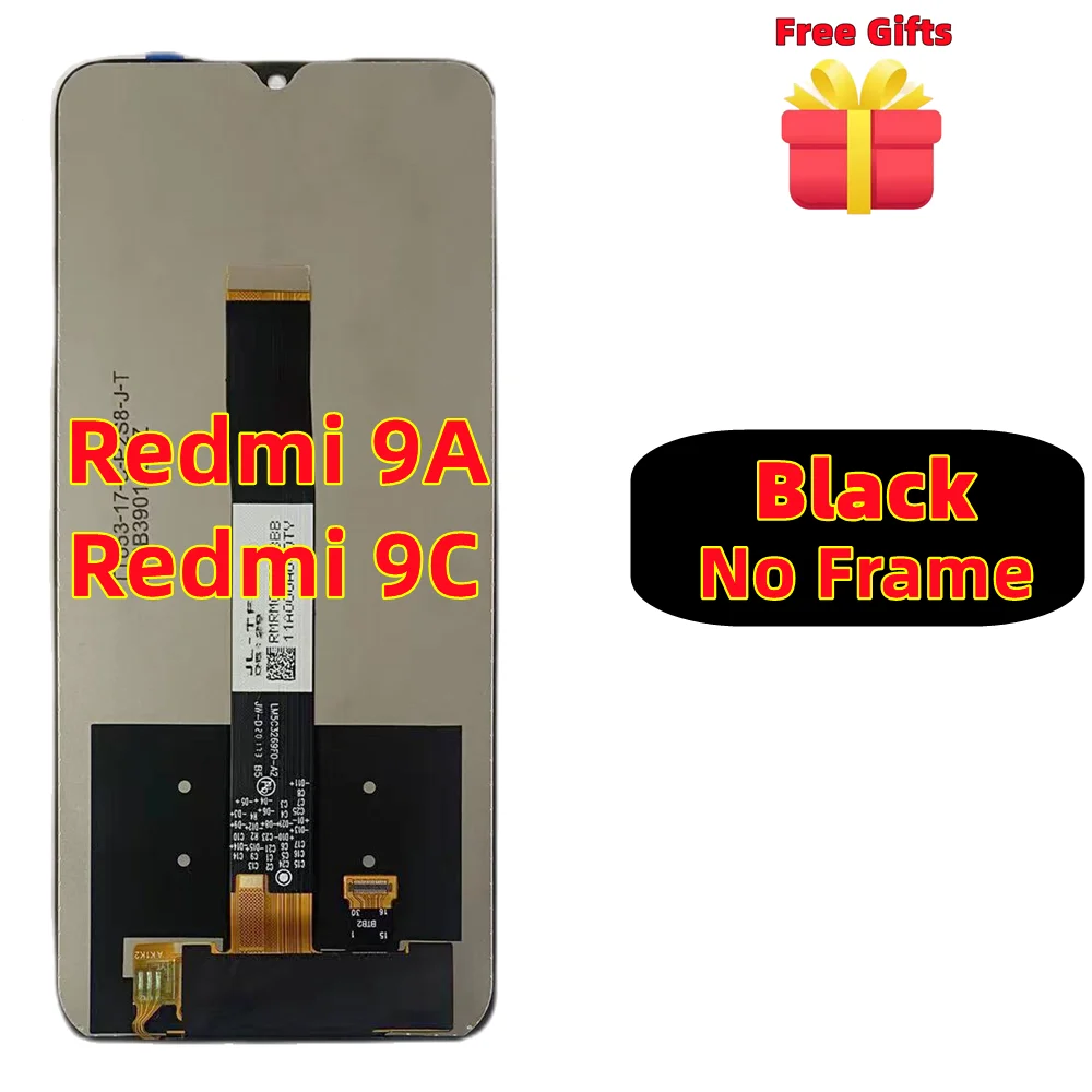 For Original Xiaomi Redmi 10A 9A 9C Lcd Display Touch Screen Digitizer Assembly Replacement Parts With Frame, For Redmi 10A Lcd