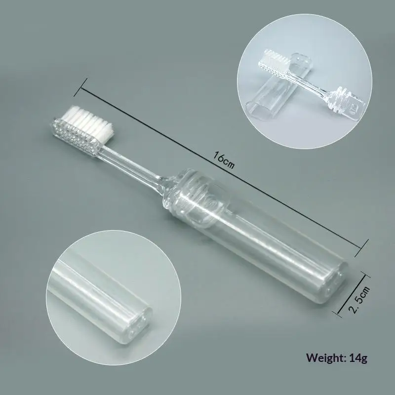 Disposable Mini Foldable Toothbrush Easy Carry Sanitary Portable Solution for Instant Oral Cleaning
