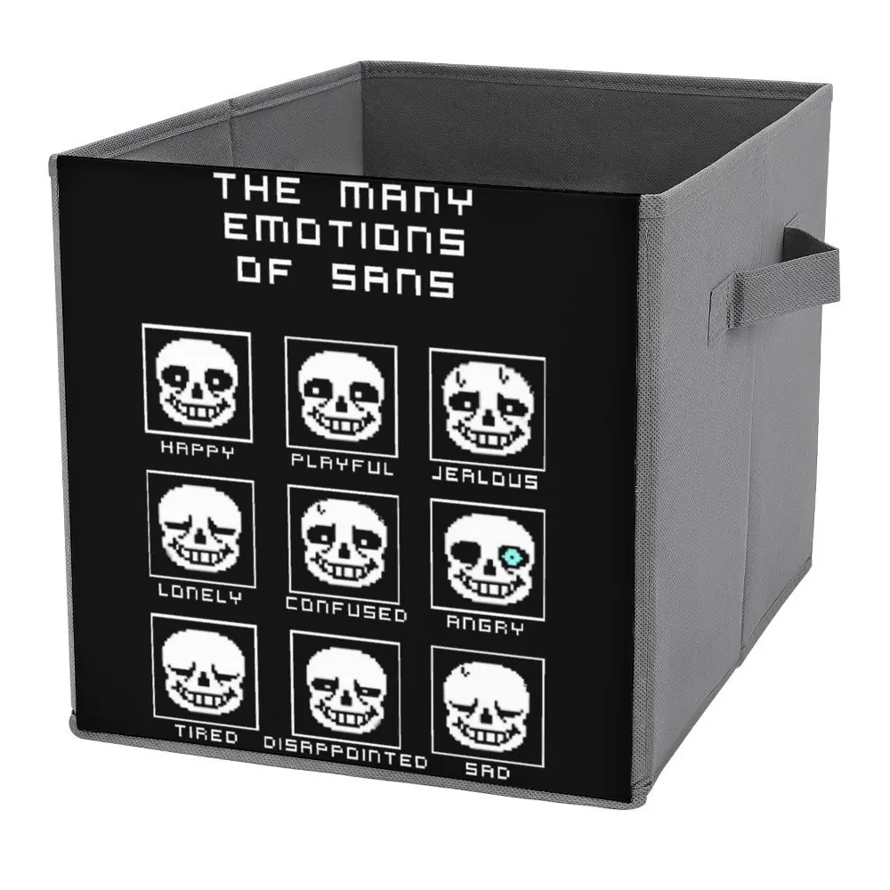 The Many Emotions Of Sans Undertale  Classic Folding Storage Box Storage Tank Multifunctional Funny Graphic Storage of Clothes H