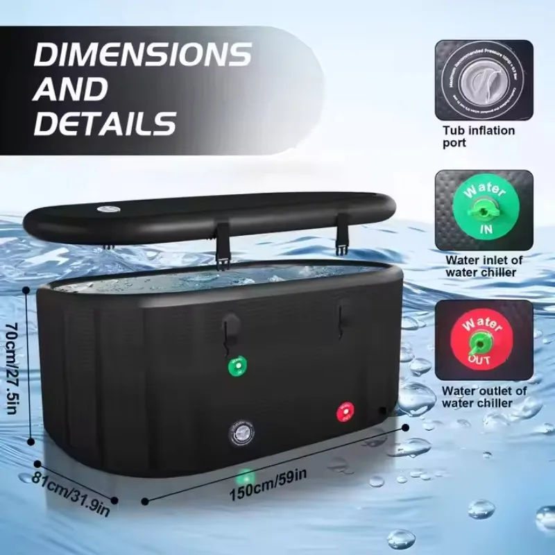 Xiangyin настраиваемый логотип с принтом портативный ПВХ надувной бассейн для ледяной ванны для взрослых спортсменов восстановление воды ледяной душ на открытом воздухе