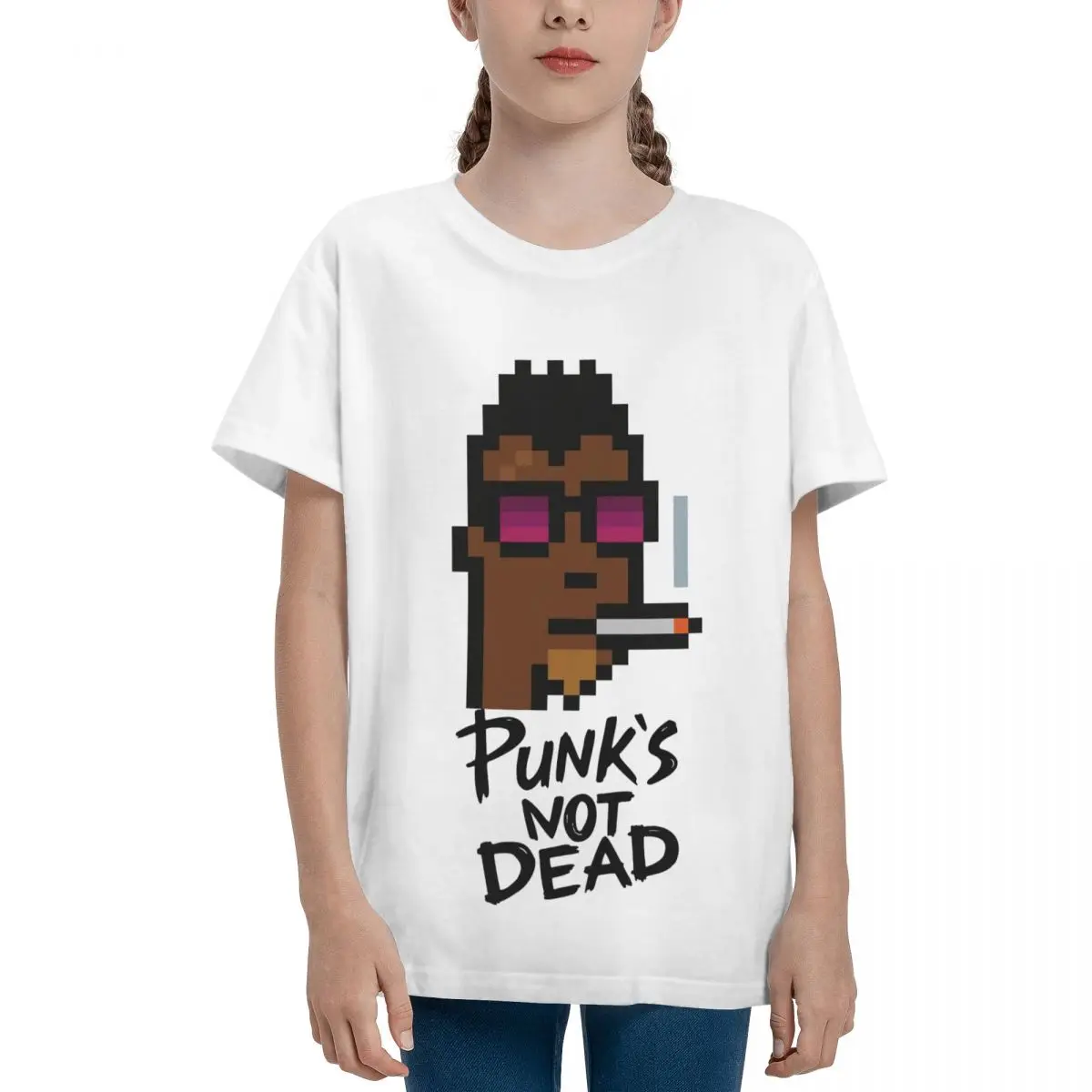 الكبار سموكي Cryptopunks قصيرة الأكمام تي شيرت ، NFT S ، الأساسية ، مضحك ، الحداثة ، الرجعية ، عالية الجودة ، الكلاسيكية