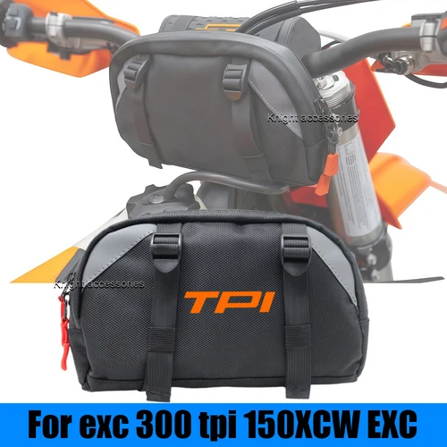 Imagen 1 del producto Para EXC EXC-F XC-W TPI Six Days 2020-2024 2025 bolsa para manillar delantero de motocicleta bolsa de almacenamiento multifuncional bolsa de viaje