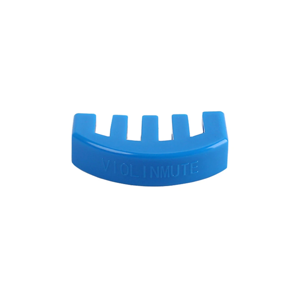 

48mm Blue Violin Mute Rubber Silent Practice Silencer Protect Instruments Scratch Wear Decrease Sound Maintain Quality Fit