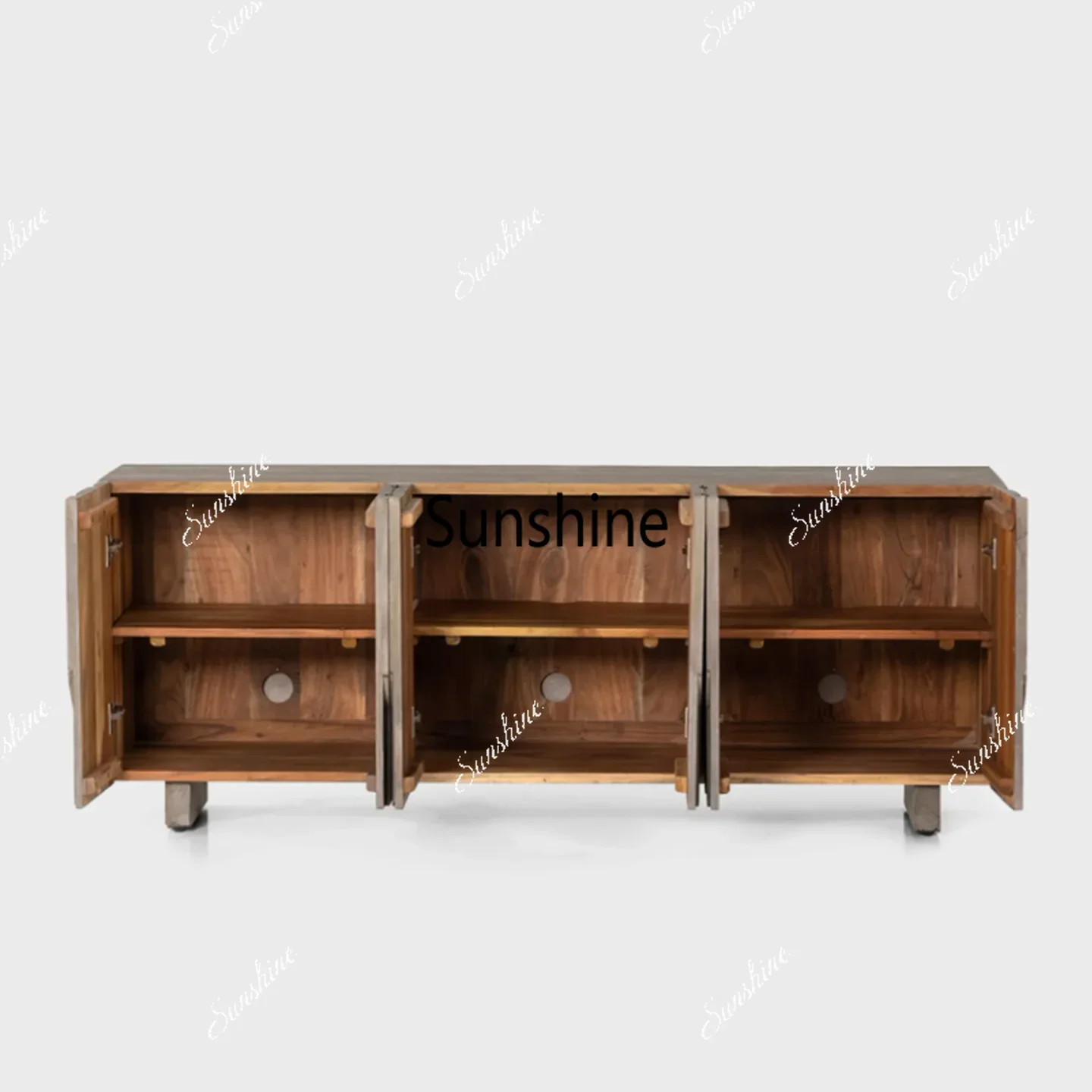 Retro solid wood dining side cabinet, living room against the wall locker, antique entrance cabinetTJ