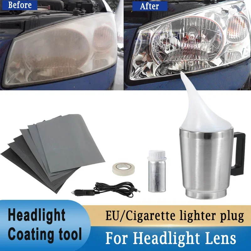 

Car Headlight Lens Coating Tool Headlamp Repair Refurbished Kit Oxidation Scratch Vague Restore Polishing Cleaning Restoration