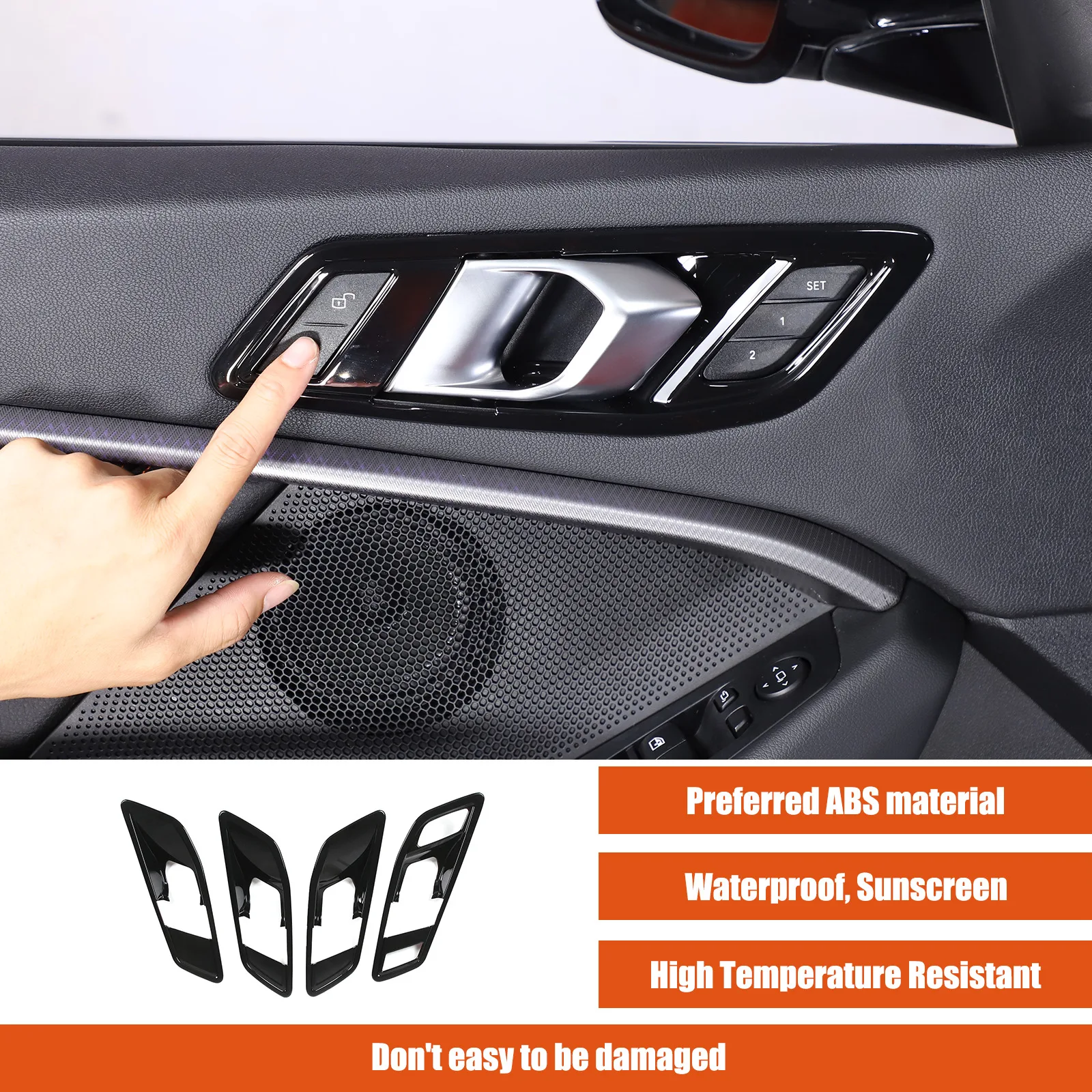 

Накладка на внутреннюю дверную ручку для BMW серии 1, 2, F40 F44 2020-2024, карбоновая/черная отделка из АБС-пластика, автомобильные аксессуары