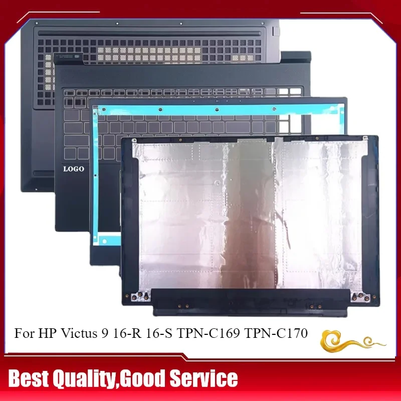 New/org For HP Victus 9 16-R 16-S TPN-C169 TPN-C170 LCD Back Cover /Front Bezel /Palmrest upper cover / Bottom Case,Black