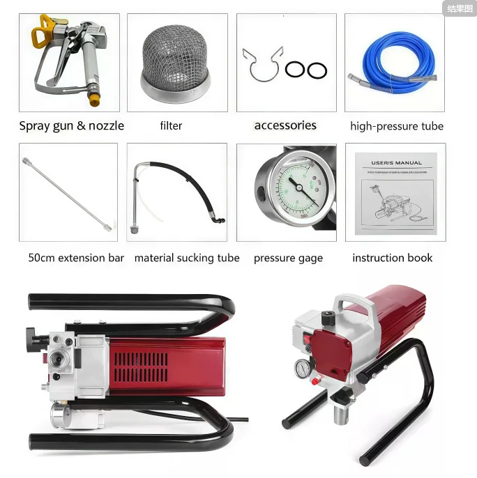 450 Electric Airless Paint Sprayer High Pressure Latex Paint Spray Machine For Indoor Outdoor Wall Decoration - view 2