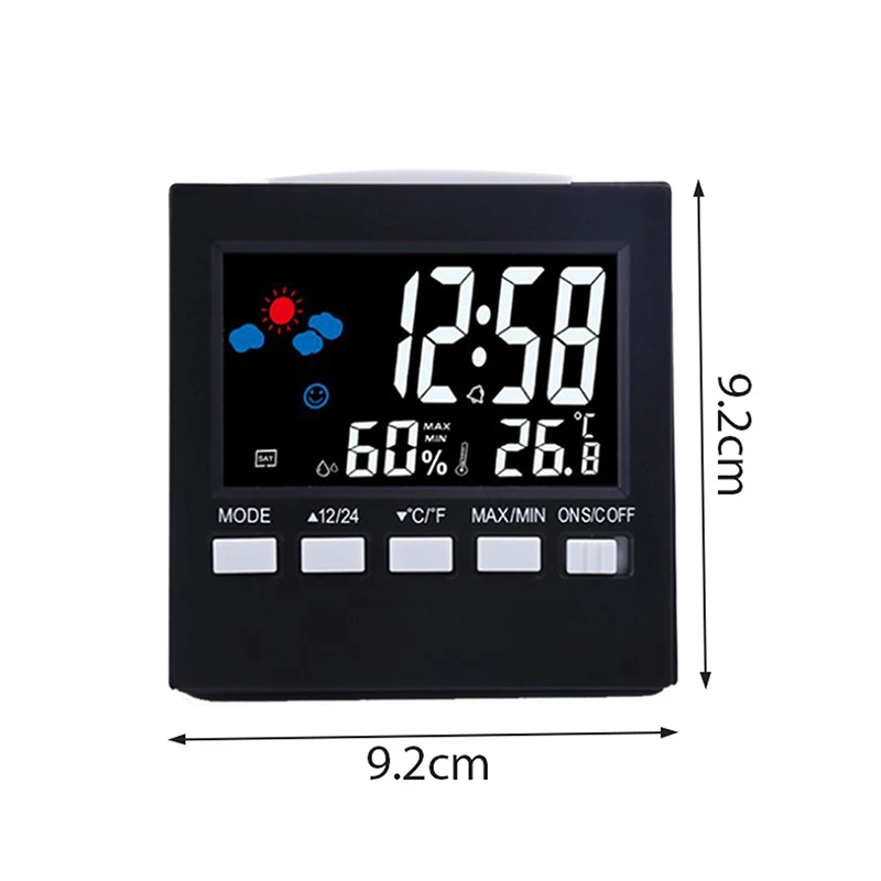 Multi-functional Weather Station Clock Thermometer Hygrometer Calendar Digital LCD Display Temperature And Humidity Meter